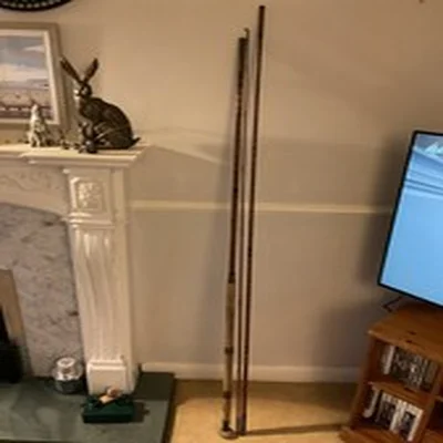 Vintage “The Ogden and Scotford Cheltenham split cane fresh water fishing rod 