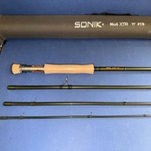Sonik SK4 XTR 11 Foot #7/8 Carbon 4 Piece Fly Rod with Bag & Tube