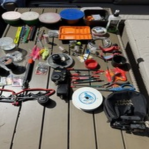 Job Lot of Fishing Tackle Reels Floats Tubs Weights Lures Trays Spools Lots More