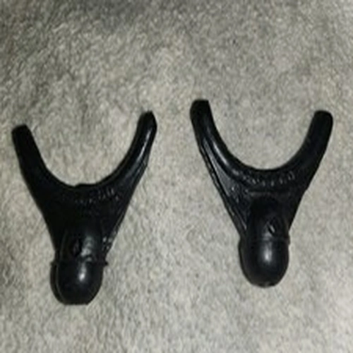 2 X VINTAGE EFGEECO FISHING ROD BUTT REST TOPS -  back