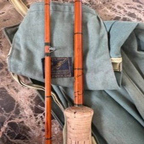 Rare Hardy Palakona'The Wanless' 7ft split cane 2 pce 6lb spinning rod with bag