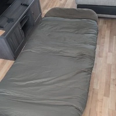 Trakker RLX Flat-6 Bed / Carp Fishing Bedchair + Sleeping Bag 