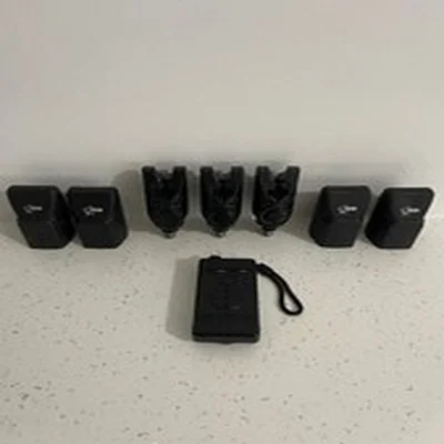 Nash S5R Bite Alarms and Receiver with Bobbins/Snag Ears Carp Fishing Tackle