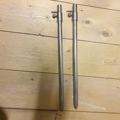 2 x Solar Stainless Bank Sticks 40cm - 70cm Carp Fishing