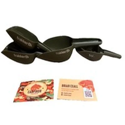 Trakker Bait Scoop Set  of 3  Scoops Carp Fishing Mixing Bait Loading Spods