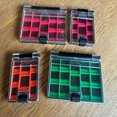 Fox Match Magnetic Hook Boxes, 2 Large 2 Small Carp Fishing (Hard To find Now)