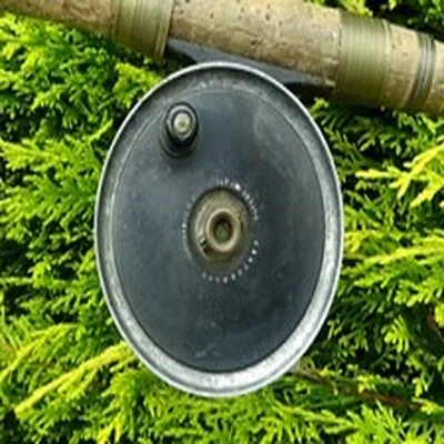 OVER 100 YEAR OLD 4" GUNMETAL SALMON FLY REEL BY G.LITTLE & CO., LONDON. V.G.