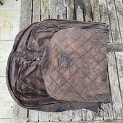 Vintage Style Fishing Bag. Made From Barbour Jacket