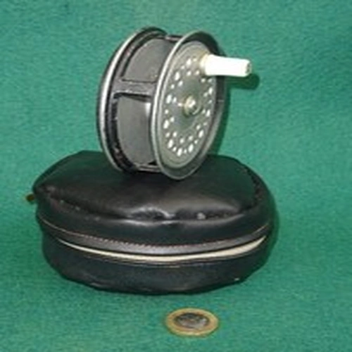 VINTAGE (1960) "THE FLYMAN"  3.5ins REEL BY EDGAR SEALEY. V.GOOD WITH NICE CASE.
