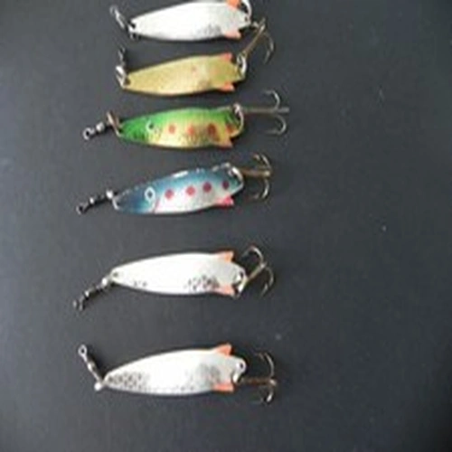 6X VERY GOOD USED VINTAGE ABU SWEDEN 10G TOBY LURES IN various colours