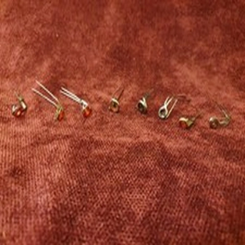 Vintage fishing tackle Lined Rod Rings Tip x8