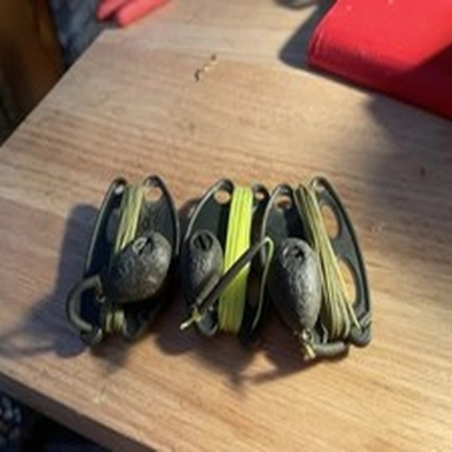 FOX  CAPTIVE BACK LEADS X3 56 GRMS USED COARSE FISHING TACKLE LOT 1