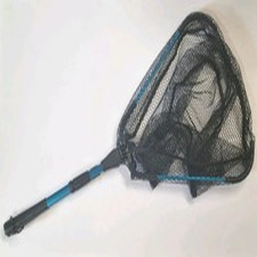 Folding Landing Net With Rubber Mesh - Packable and Easy To Carry