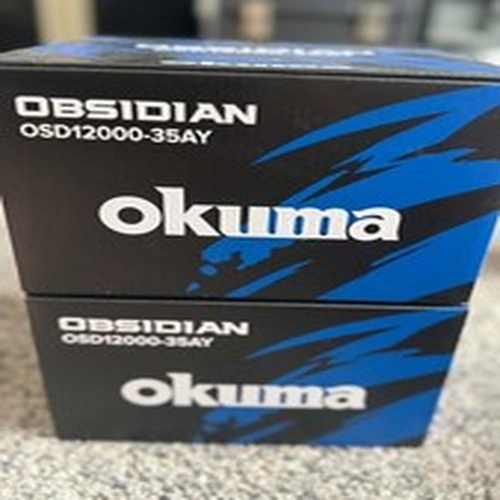 Pair of Okuma Obsidian 12000 Carp Reels with Spare Spools – Mint Condition