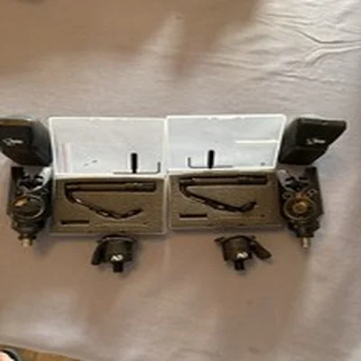 Nash S5R Bite Alarms With Receiver ND Spring Bobbins ND Rod Rest  Fox Rod Pod