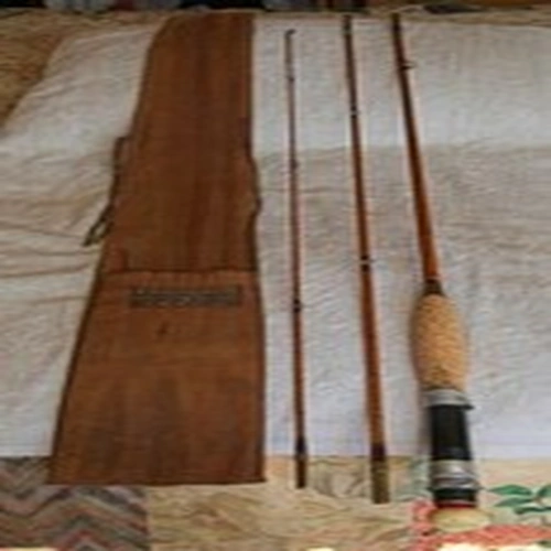 A Vintage Allcocks 9'6" 3 Piece Split Cane Fly Fishing Rod