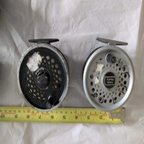 Vintage Fishing Reels (1  x Leeda Rimfly & 1 x Dragonfly) With 4 x Spools