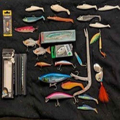 Bass Fishing Lures Joblot. Rapala, IMA, Kamomo, Savage. Includes Large Forceps.