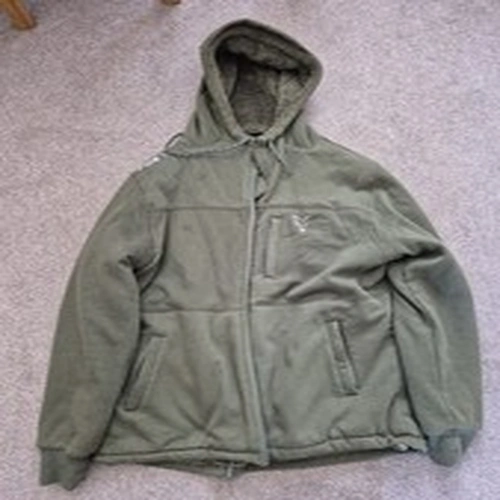 Fox Collection Green & Silver Sherpa Hoody