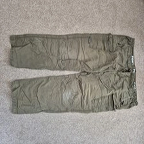 Fox Collection Green & Silver Cargo Trousers