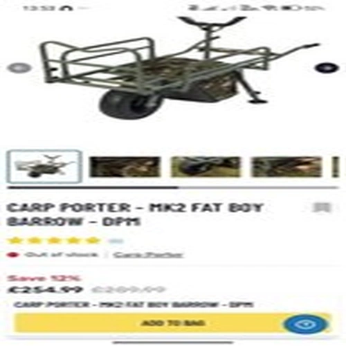 Prestige Carp Porter MK2 Fatboy Fishing Barrow - Green