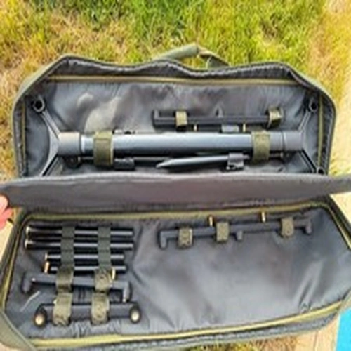 Fox Stalker Plus Fishing Pod + Carry Case - Includes 2 & 3 Rod Buzz Bars - Carp