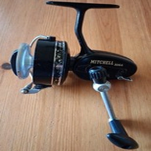 A vintage Mitchell 306A sea fishing reel