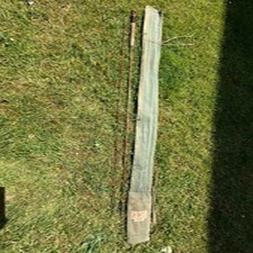 Vintage Milwards “Flymaster” 8’ 2 piece split cane Fly Rod and bag