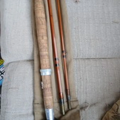 SHARPES SCOTTIE THREE PIECE IMPREGNATE D  11FT SPLIT CANE FLY ROD (20T)
