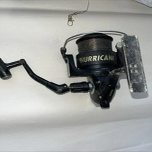 This is a Hurricane fishing reel, likely a model in the 2000-6000 series,