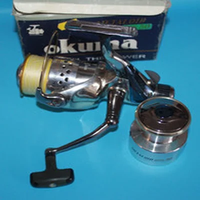OKUMA MR50 METALOID LARGE FIXED SPOOL SPINNING REEL & SPARE SPOOL BOXED