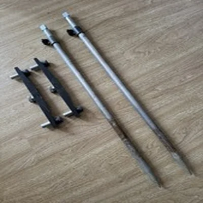 2 x Old Skool Chris Brown 2 Rod Buzz Bars & Bank Sticks For Carp Fishing