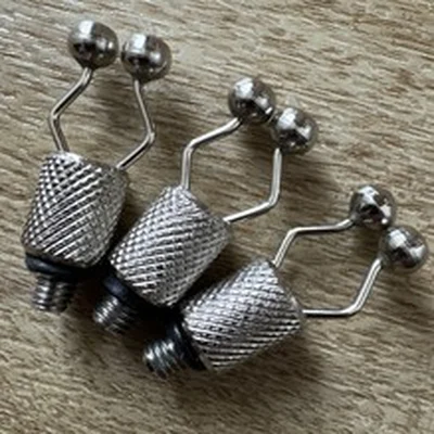 3 Stainless Adjustable Ball Line Clips 2BA Thread For Carp Bobbins Fit Solar 