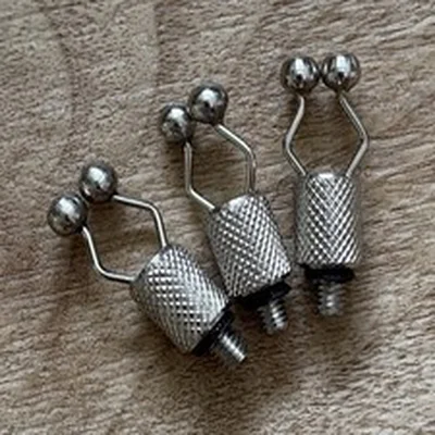 3 Stainless Adjustable Ball Line Clips 2BA Thread For Carp Bobbins Fit Solar 