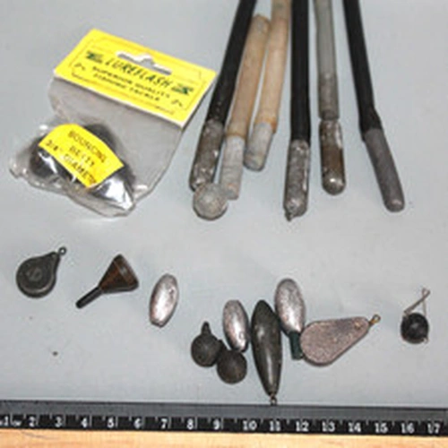 COARSE FISHING WEIGHTS LEDGERS SOME VINTAGE INCLUDING BOUNCING BETTIES MIXED LOT
