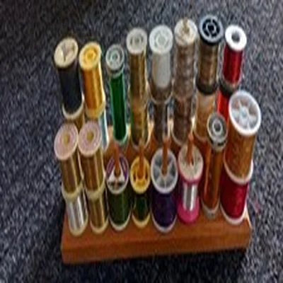 32 Fly Tying Wires/ Tinsels With Stand. Fly Tying Materials.