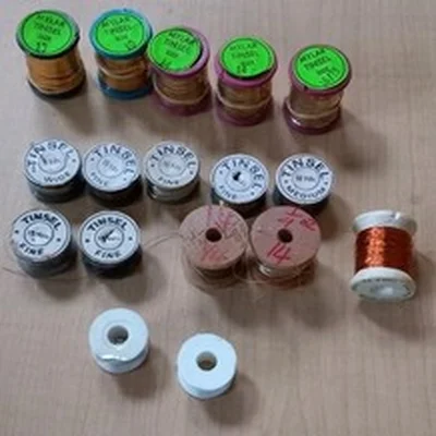 Lot 93. Fly Tying Materials. Mixed Wires And  Tinsel.
