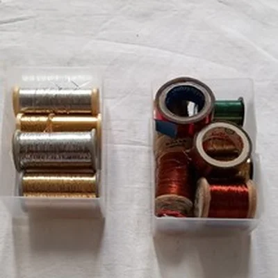 Lot 206. Fly Tying Materials. Mixed Wires And  Tinsel.