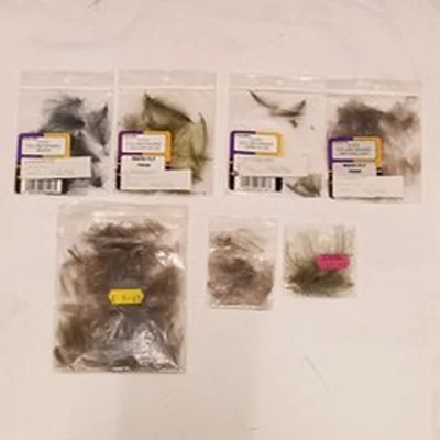 Lot 11. Vintage Fly Tying Materials. MIXED CDC FEATHERS.