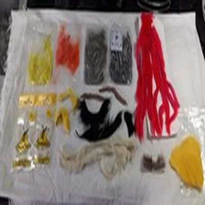 Lot D.  Fly Tying Materials. Mixed Zonker Strips.