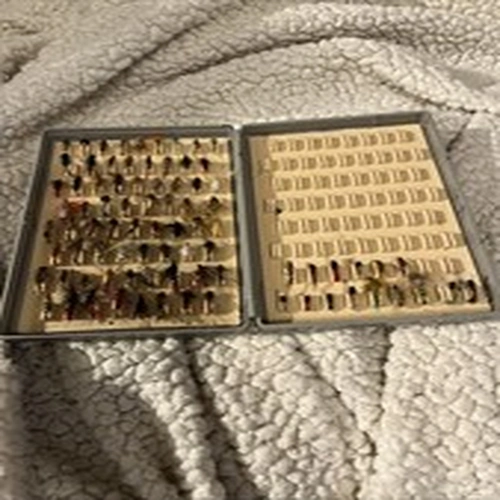 Used fishing Fox Box Complete With 82 Small Salmon