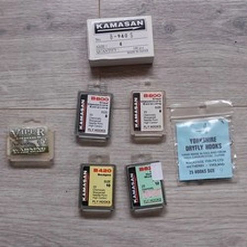 Lot 7. Fly Tying Materials. Mixed Kamasan Hooks and Others.