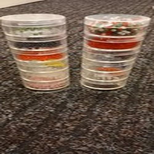 Lot 111.  Fly Tying Materials.  Mixed Beads With Pots.