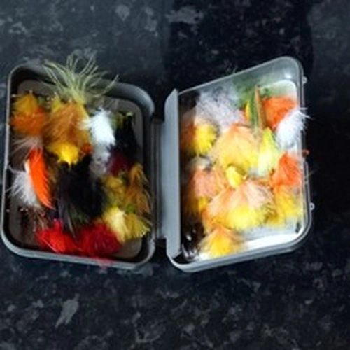 Fly Fishing Tackle.  Fly Fishing Flies. Mixed Flies.