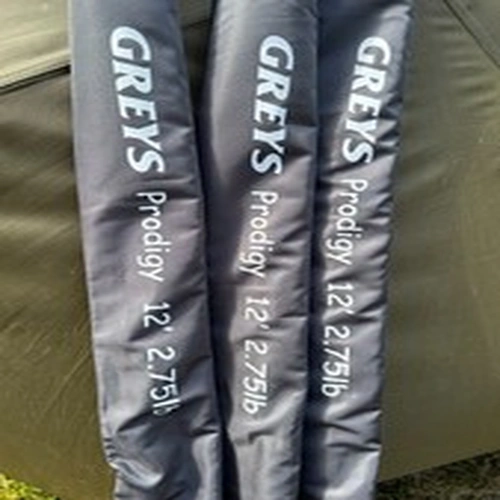 3 x Greys Prodigy Rods 12ft 2.75lb Carp Rods. Excellent condition
