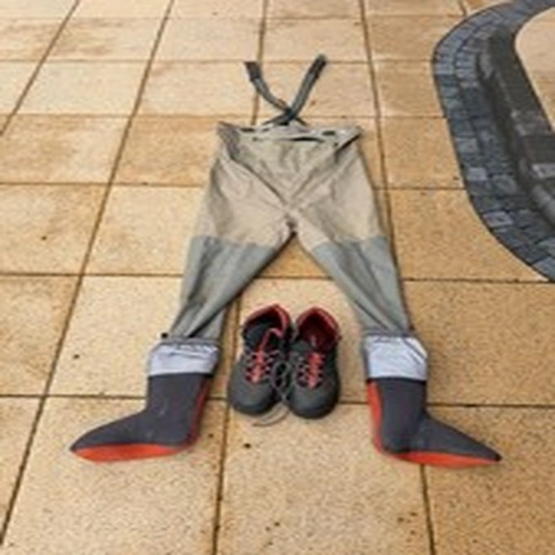 Simms Tributary Waders (Size M) and Simms Tributary Wading Boots (Size UK 11)