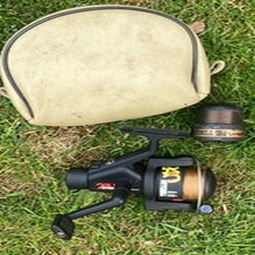 Rare mitchell 240 fishing reel with case &  spare spool 