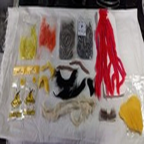 Lot D.  Fly Tying Materials. Mixed Zonker Strips.