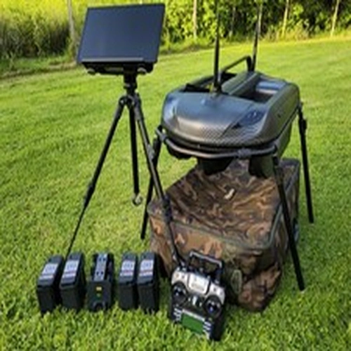 Carplounge Bait Boat RT4 V4 + Korda Compact Storage Boxes & Bag