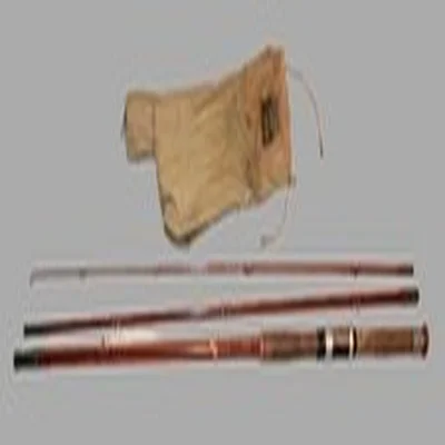 VINTAGE MILBRO  MILBROLITE 3 PART 11 FOOT HOLLOW FIBREGLASS FISHING ROD & BAG